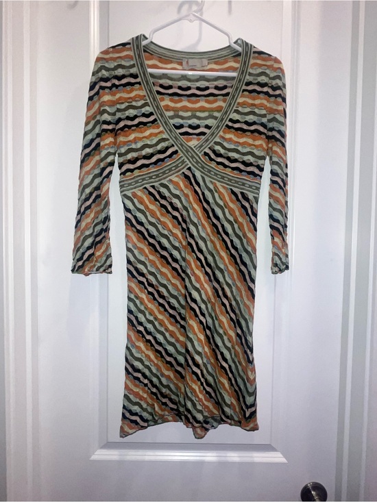 Missoni Dresses & Skirts - MISSONI wave pattern V Multicolored knit dress